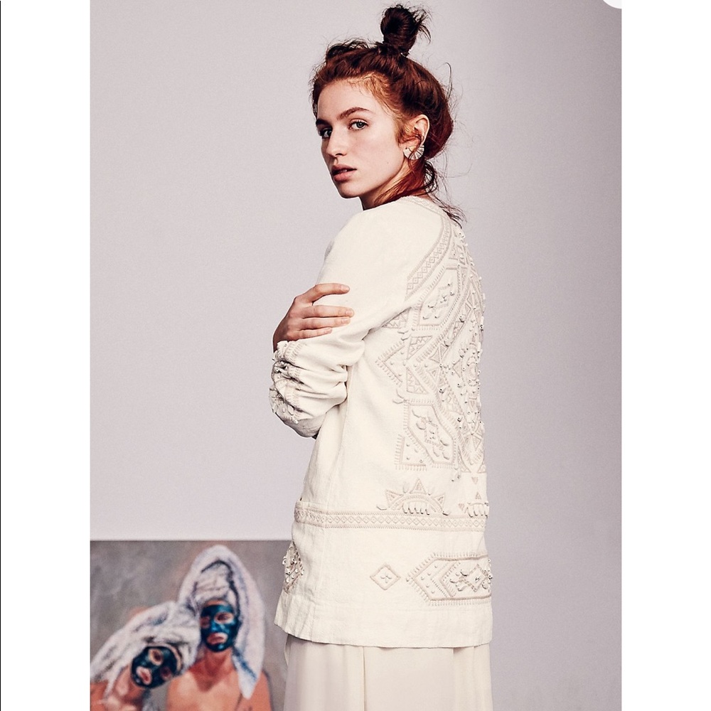 Free People Embroidered Easy Open Jacket BNWT